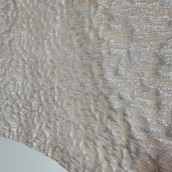 Ann Taylor Loft Petites wool blend champagne silver lined mini skirt 12P - Picture 4 of 10